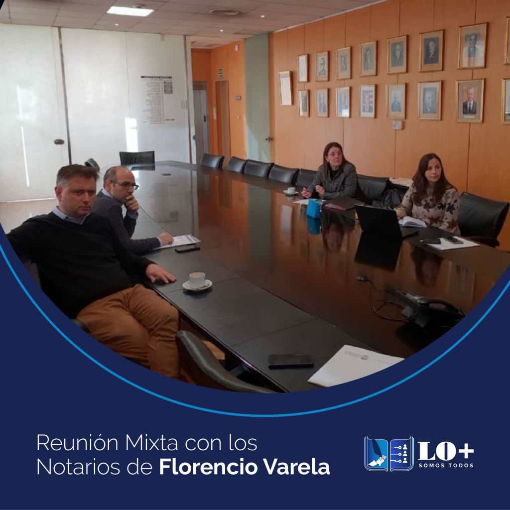 Reunión de los escribanos de Florencio Varela con la delegación de Lomas de Zamora